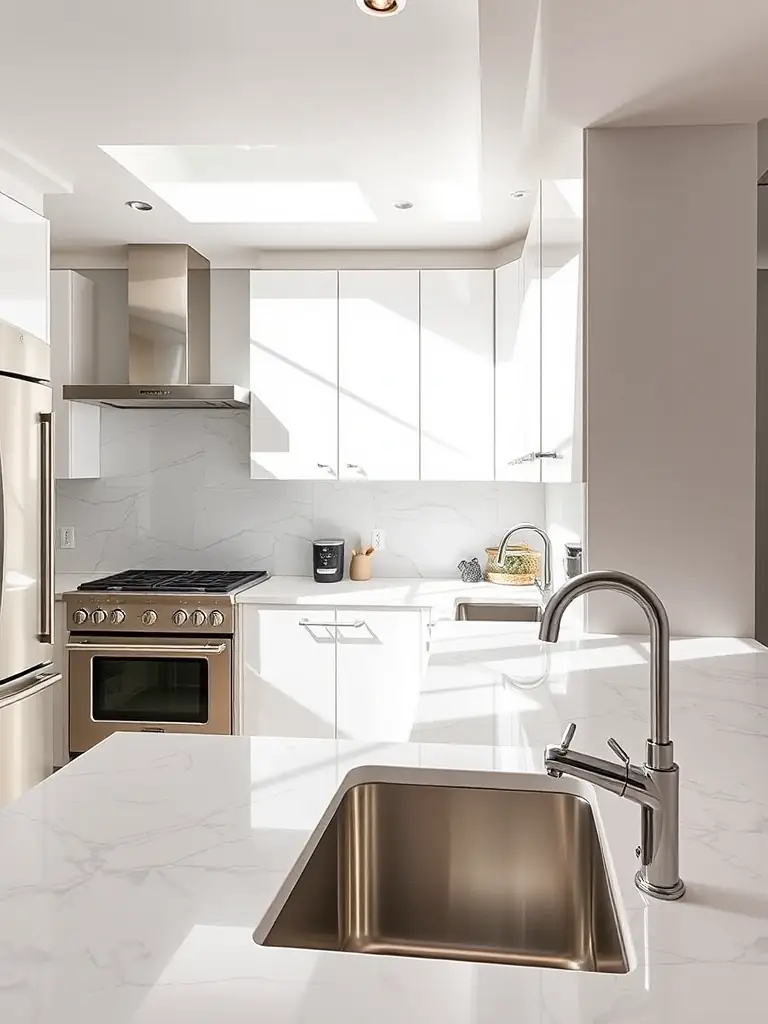 A sparkling clean kitchen, highlighting the attention to detail in Aloha Shaka's deep cleaning service.